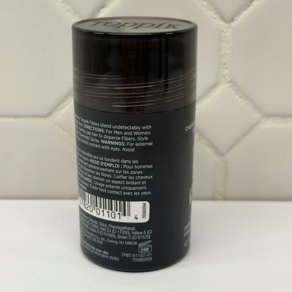Toppik Hair Building Fibers Unisex 12g Black Keratin Thickening Treatment